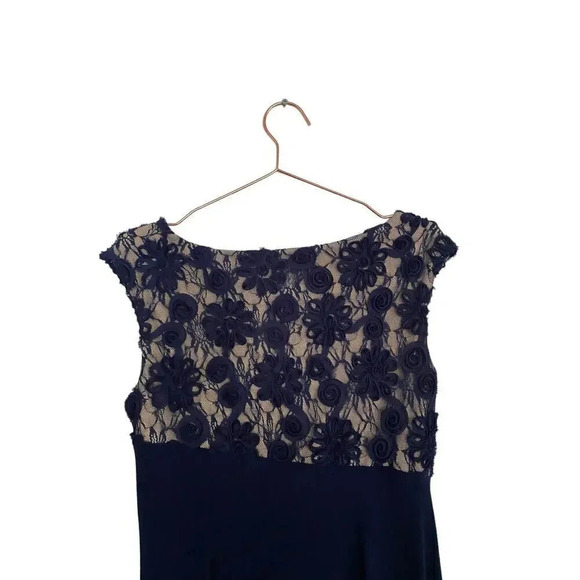 Connected Apparel Women's Black ruched floral Sheath Dress Size 10 - Picture 3 of 5